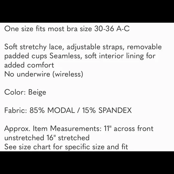 Nude beige lace bralette, new - Picture 5 of 11